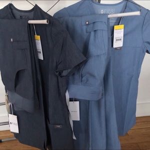 Figs Set Heather Denim XXS